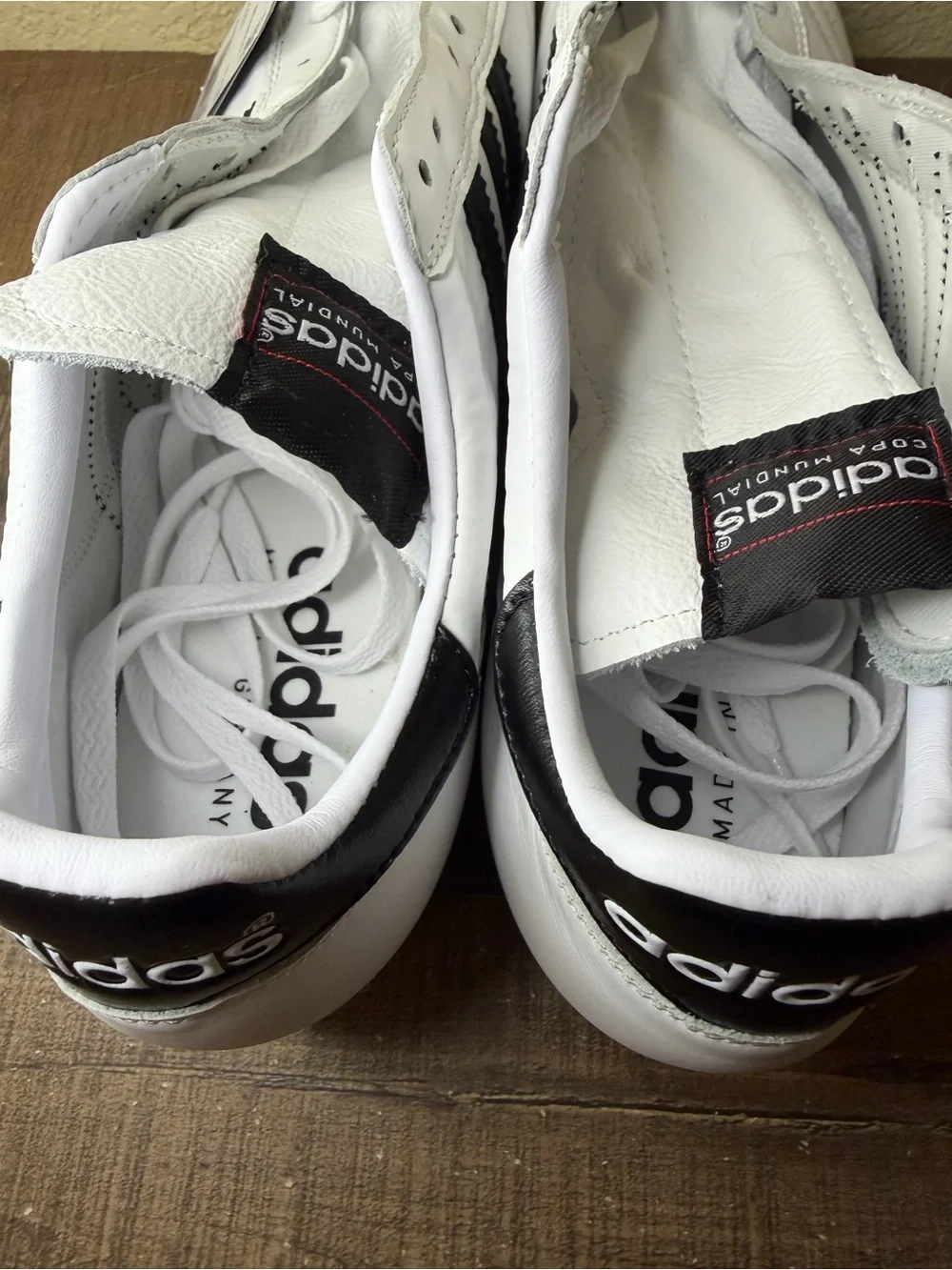 Adidas Copa Mundial Leather FG “White Black” - Size 7 Men.